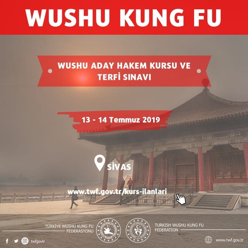 WUSHU ADAY HAKEM KURSU VE TERFİ SINAVI SİVAS Temmuz 2019