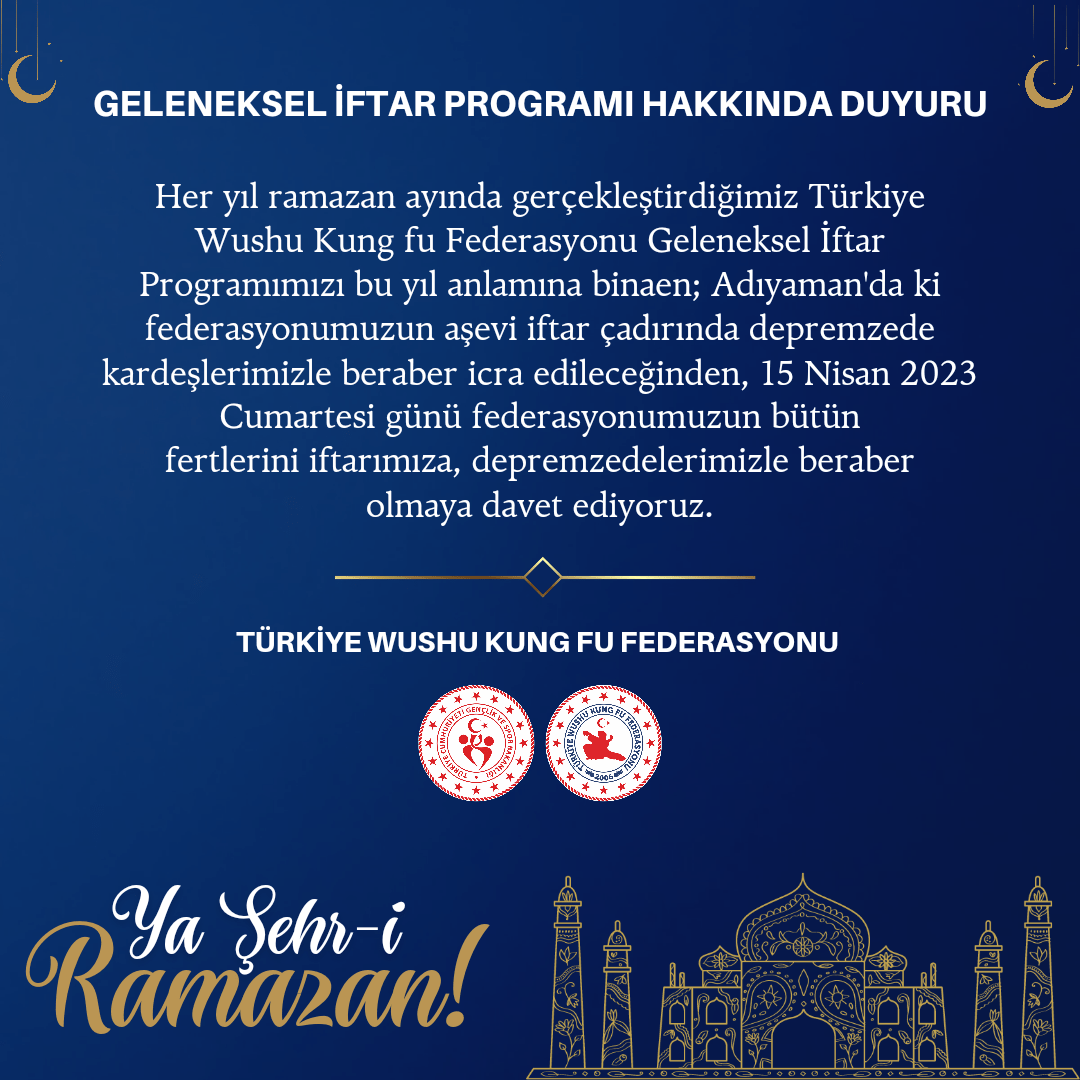 Geleneksel İftar Programı Hakkında Duyuru
