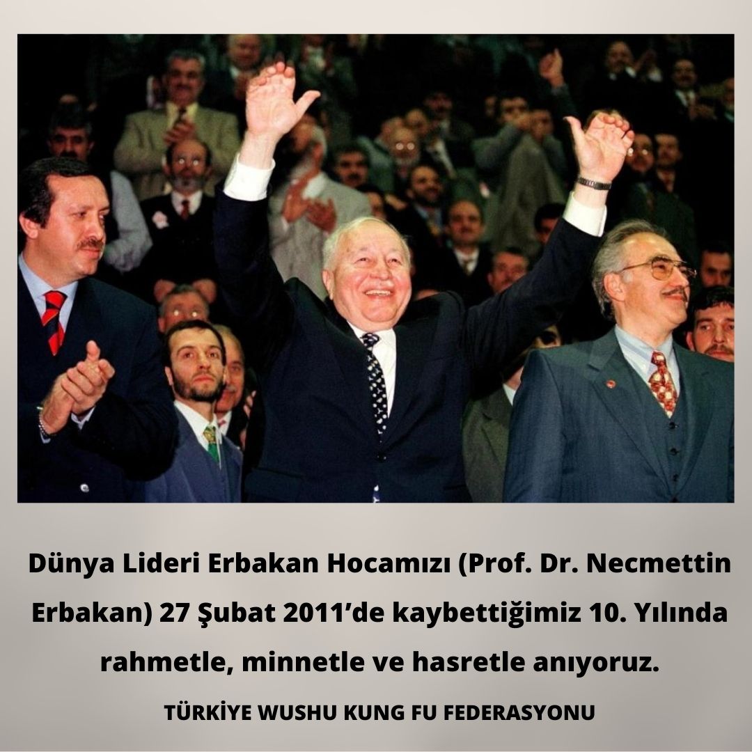 Dünya Lideri Erbakan Hocamızı (Prof. Dr. Necmettin Erbakan) 27 Şubat 2011’de kaybettiğimiz 10. Yılında rahmetle, minnetle ve hasretle anıyoruz.