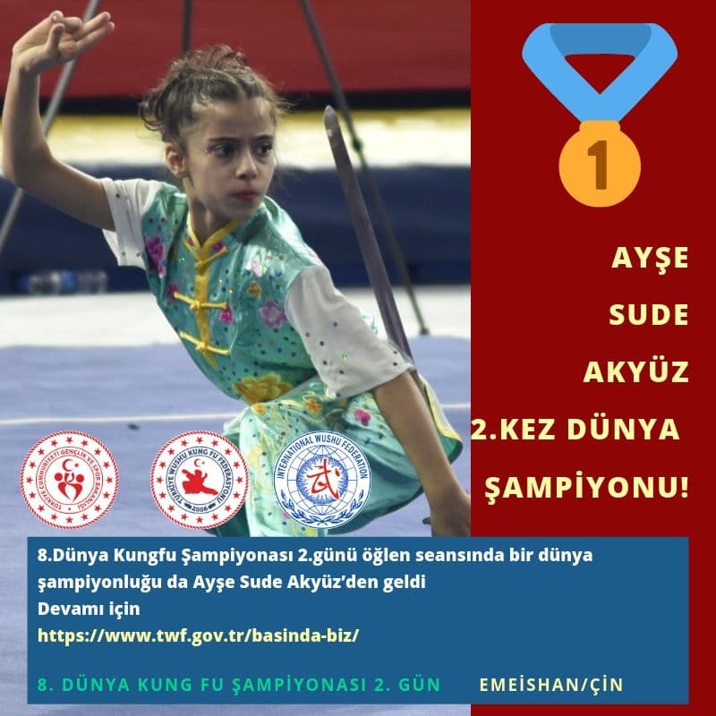 Ayşe Sude Akyüz 2.kez Dünya Şampiyonu!