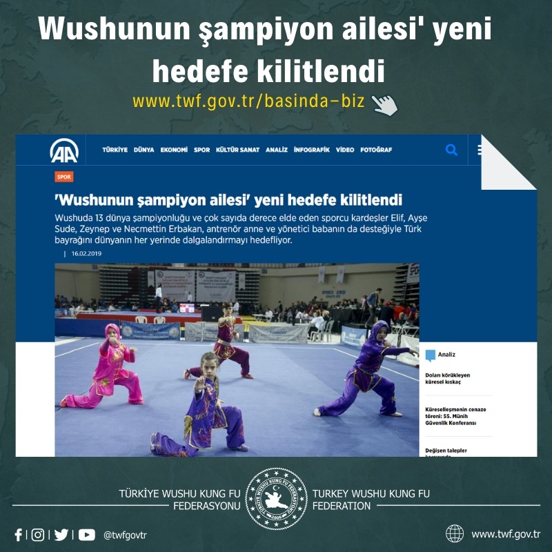 Wushunun şampiyon ailesi' yeni hedefe kilitlendi