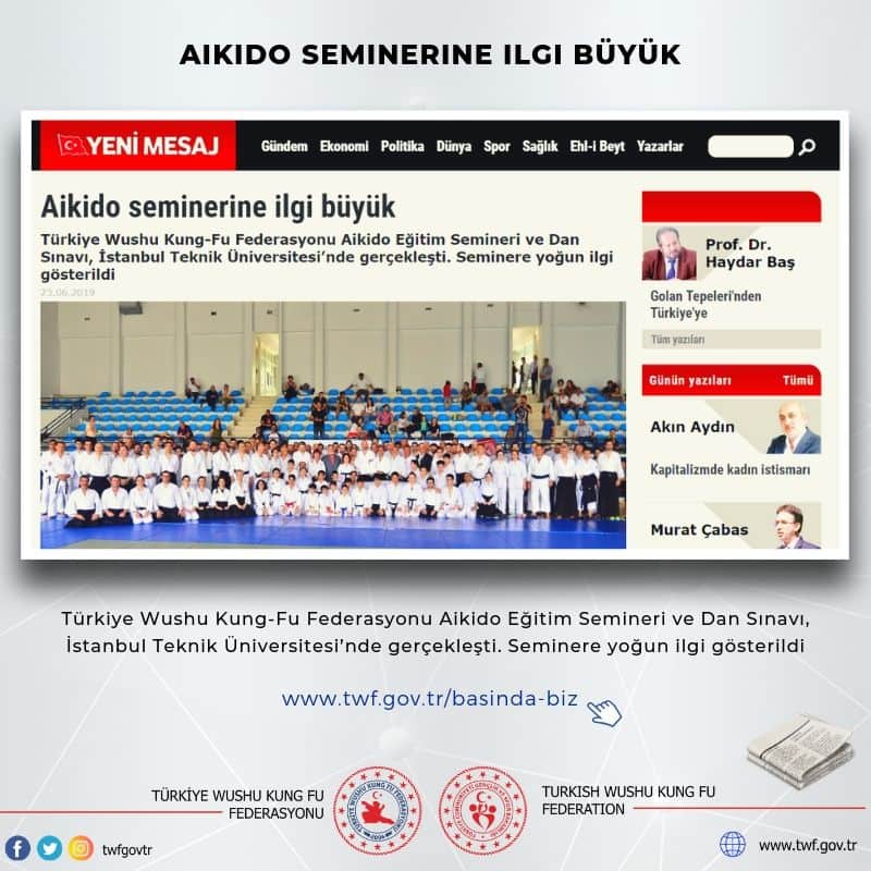 Aikido seminerine ilgi büyük