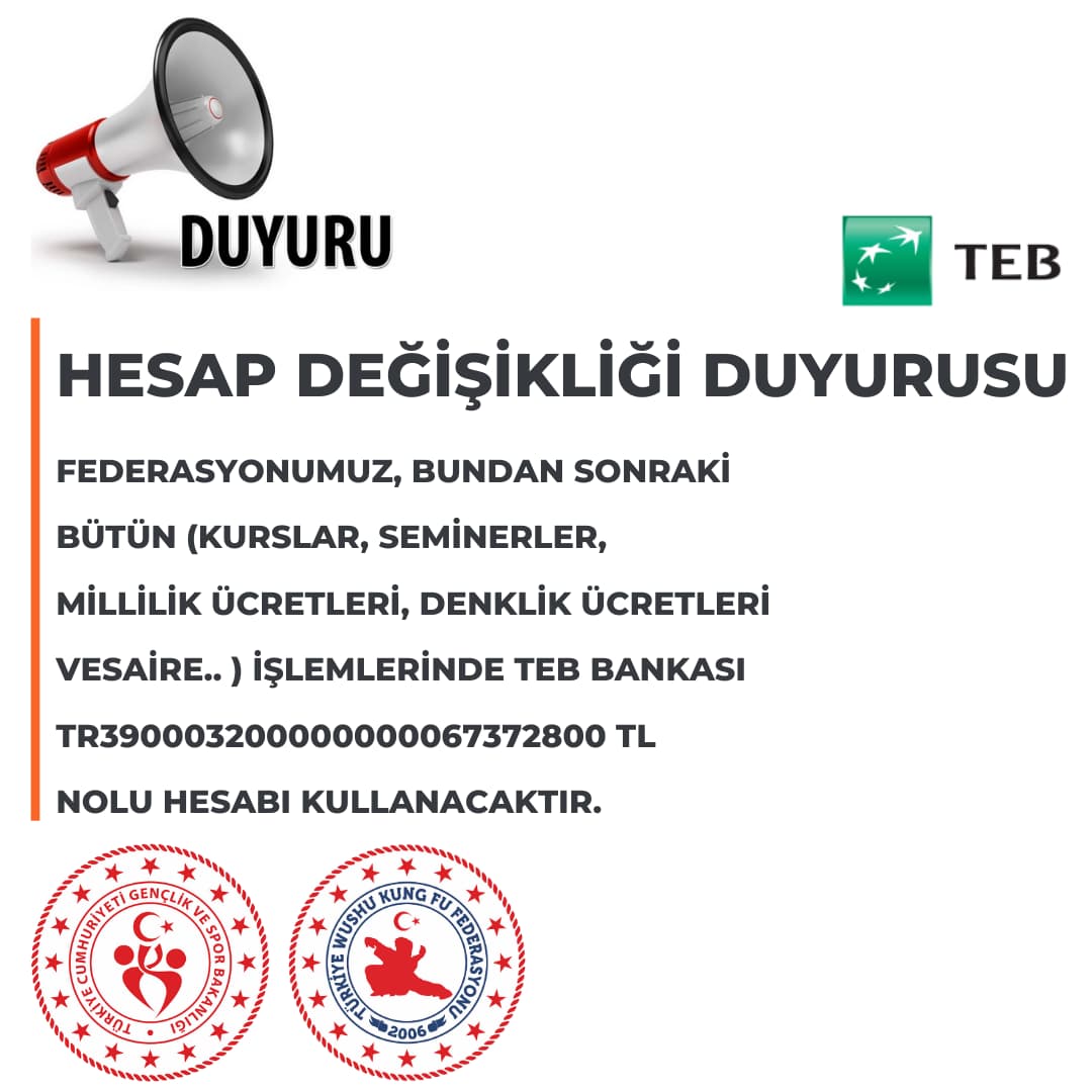 Hesap Değişikliği Duyuru