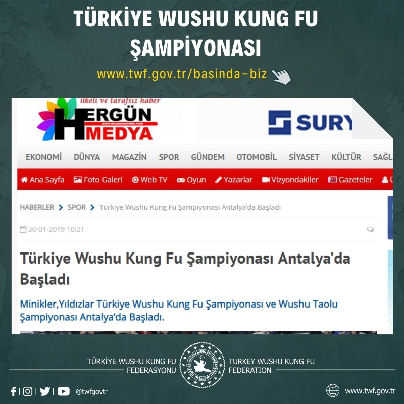 Türkiye Wushu Kung Fu Şampiyonası Antalya’da Başladı