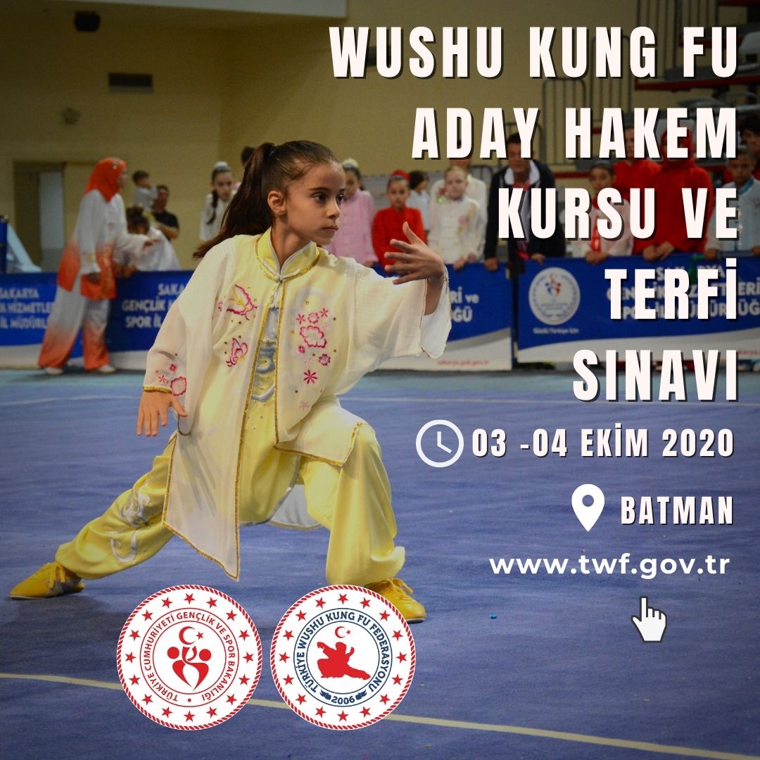 WUSHU ADAY HAKEM KURSU VE TERFİ SINAVI BATMAN – 03-04 EKİM 2020