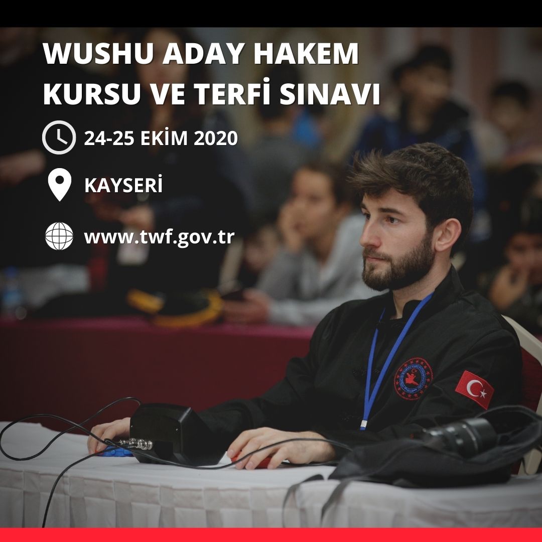 WUSHU ADAY HAKEM KURSU VE TERFİ SINAVI KAYSERİ – 24-25 EKİM 2020