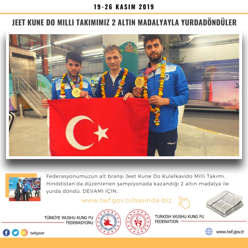 Jeet Kune Do Milli Takımımız 2 Altın Madalyayla Yurda Döndüler