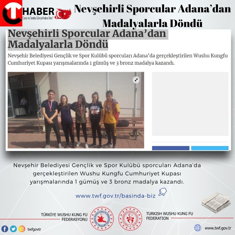 Nevşehirli Sporcular Adana’dan Madalyalarla Döndü