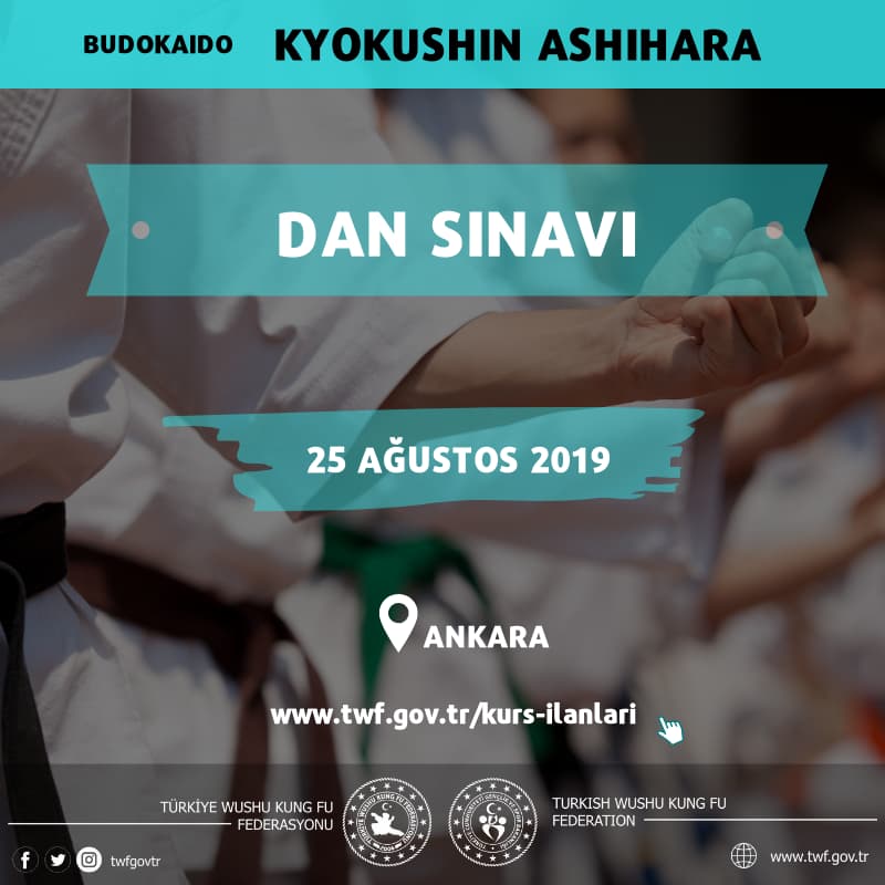 BUDOKAIDO KYOKUSHIN ASHIHARA DAN SINAVI - AĞUSTOS 2019