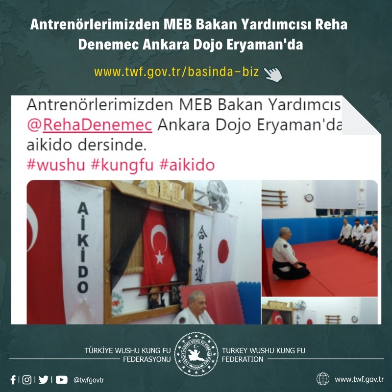 Antrenörlerimizden MEB Bakan Yardımcısı Reha Denemec Ankara Dojo Eryaman'da