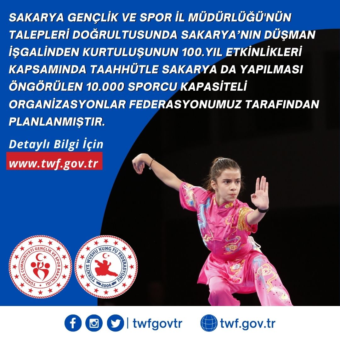 Sakarya Gençlik ve Spor İl Müdürlüğü'nün talepleri doğrultusunda Sakarya’nın düşman işgalinden kurtuluşunun 100.yıl etkinlikleri kapsamında taahhütle Sakarya da yapılması öngörülen...