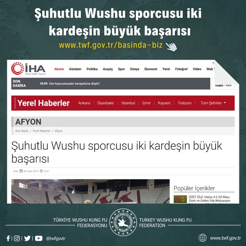Şuhutlu Wushu sporcusu iki kardeşin büyük başarısı