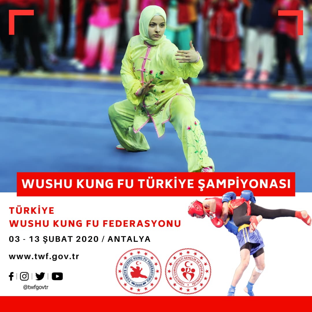 TÜRKİYE MİNİKLER -YILDIZLAR – GENÇLER-BÜYÜKLER VE TAKIMLAR, SANDA –LIGHT SANDA – TUİ SHOU VE TAOLU WUSHU KUNG FU ŞAMPİYONASI 2020