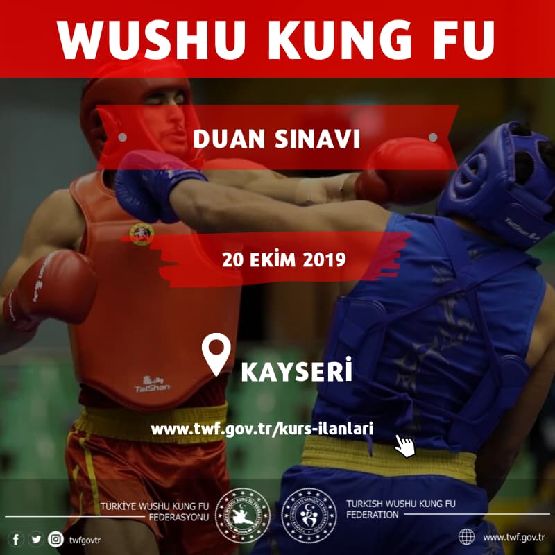 KAYSERİ WUSHU KUNG FU 1-2-3. DUAN KURSU - EKİM 2019