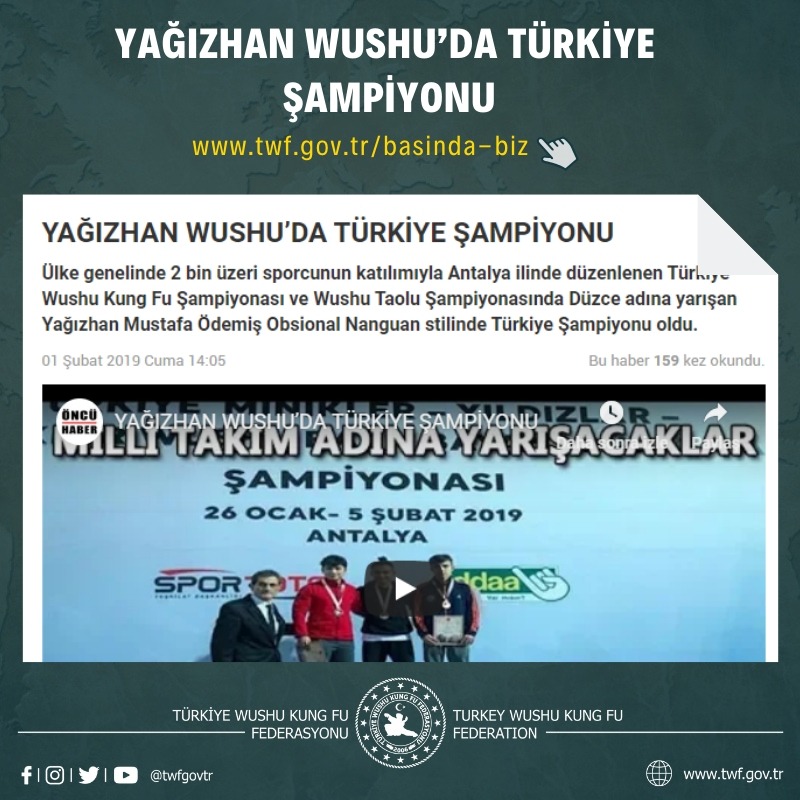 YAĞIZHAN WUSHU’DA TÜRKİYE ŞAMPİYONU